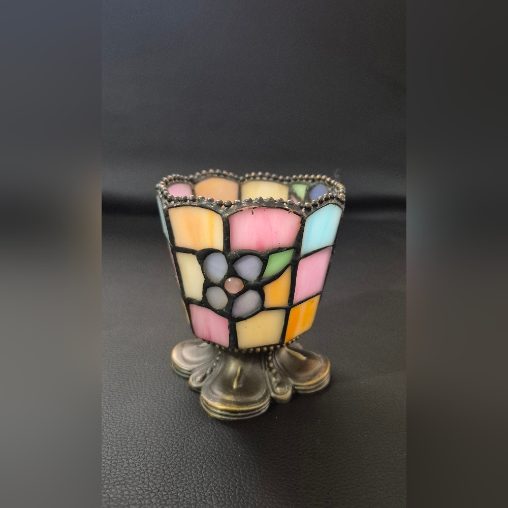 PartyLite Mosaic Glass Candle Holder